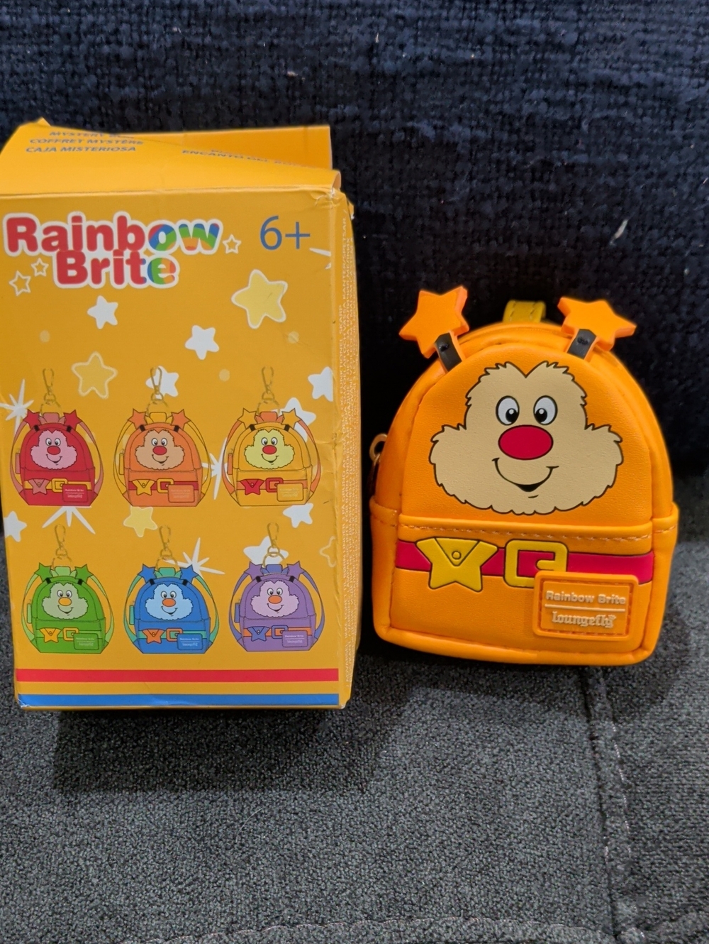 Rainbow Brite Orange Star-Faced Mini Backpack Bag Charm NWT